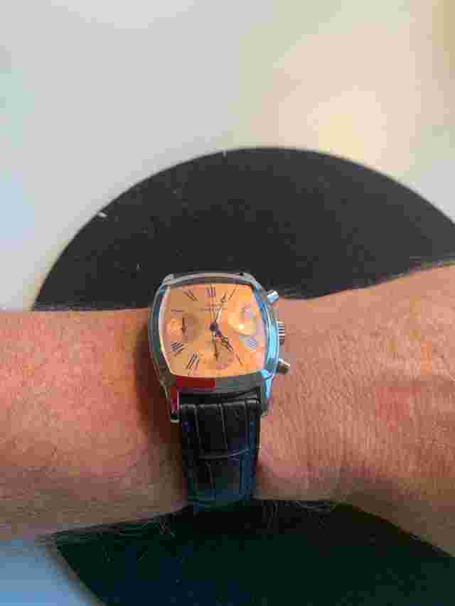 JeanRichard TV Screen Super Rare DJR Near Mint Salmon Dail tonneau