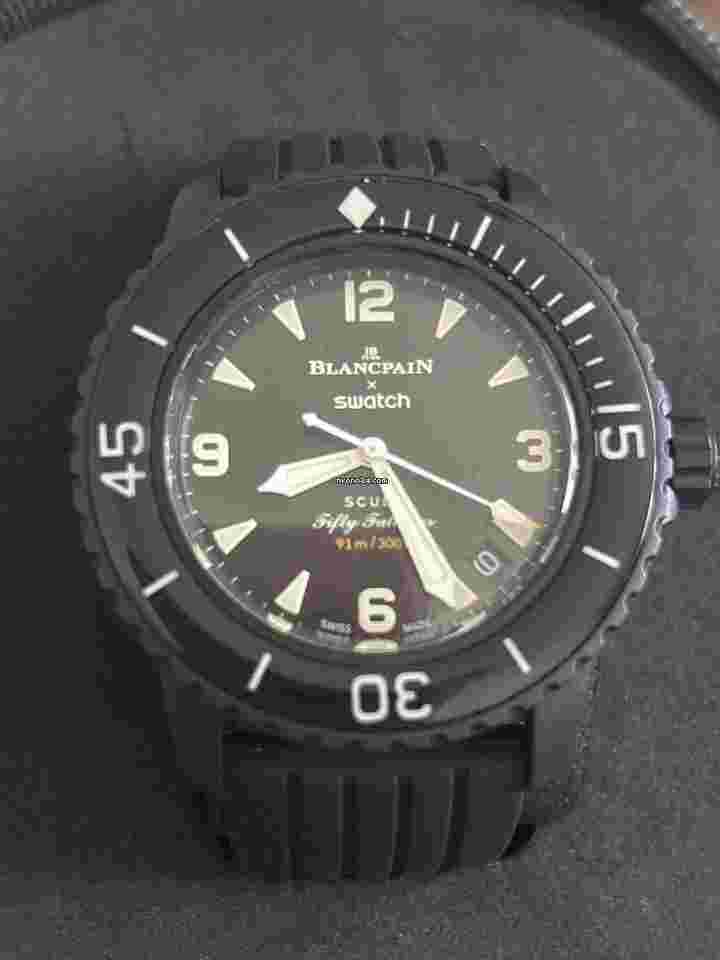 Swatch Scuba Fifty Fathoms
                           
                                 NEW Blancpain X Swatch Scuba Fifty Fathoms Atlantic Ocean Blue SO35A100