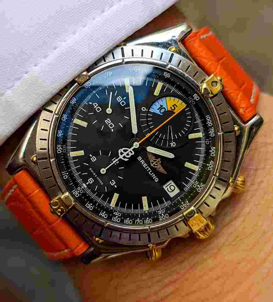 Breitling Chronomat 44
                           
                                 Yachting Regatta Gold & Steel Black Dial NOS