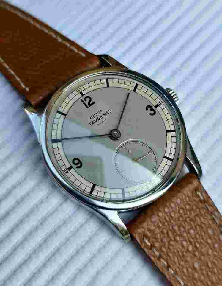 Tavannes 5935 Calatrava Sector Dial Rare Style Patek Philippe 96
