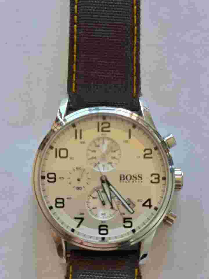 Hugo Boss Navigator White Dial Men's Chronograph Watch 44mm