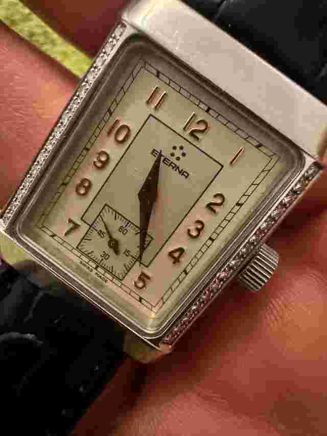 Eterna Les Historiques 1935 Rare Factory Diamond Set 
