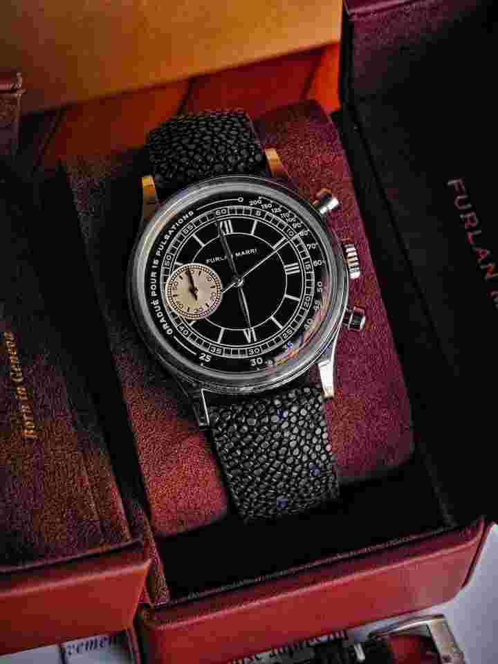 Furlan Marri Nero Sabbia Mechaquartz Ref. 1041-A | Full Set | Includes 2 OEM Furlan Marri Leather
