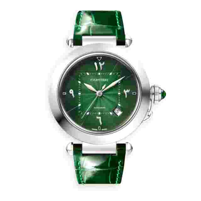 Pre-Owned Cartier Pasha Green Arabic Dial 41mm Middle East Edition WSPA0022
