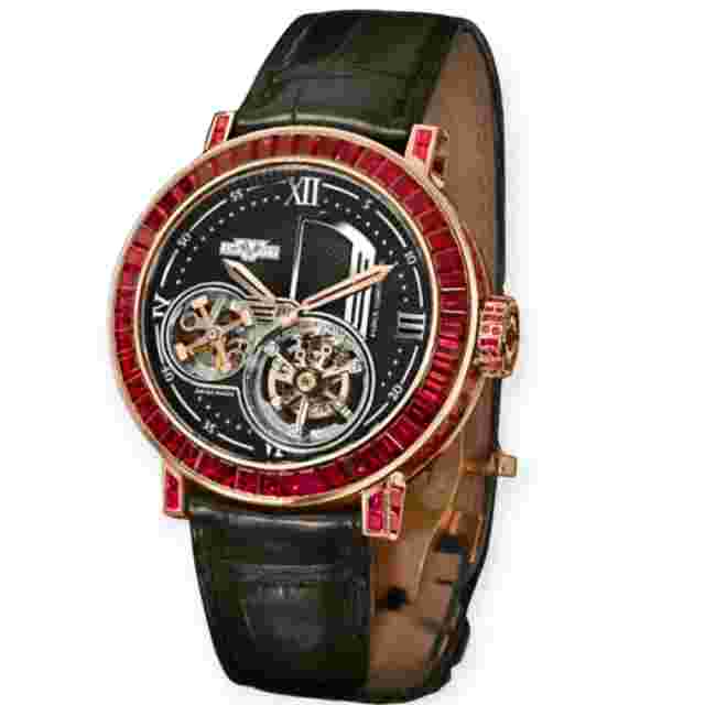 Pre-Owned DeWitt Academia Tourbillon Force Constante Ruby Rose Gold 43mm AC.8300M.53.04.M070