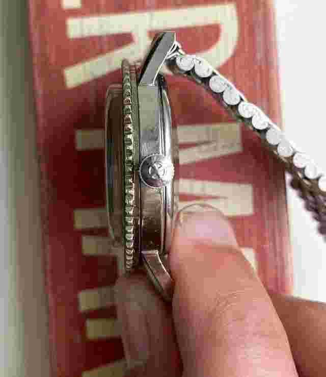Vintage Zodiac 60s Aerospace GMT Automatic Blue Bezel Silver Dial Watch