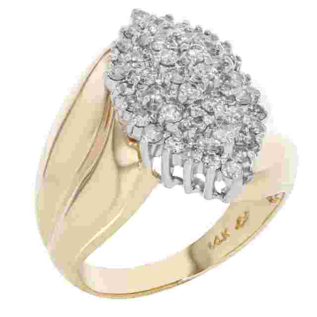 14K Yellow Gold Diamond Ring