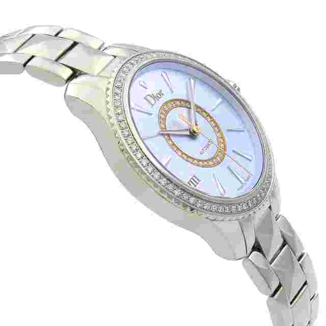 Dior VIII Montaigne Diamond Blue Sunray Dial Automatic Ladies Watch CD152510M001
