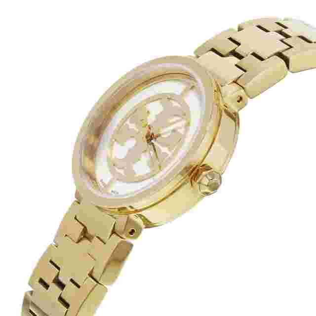 Tory Burch Reva 21mm Gold Tone Stainless Steel Quartz Ladies Watch TRB4030