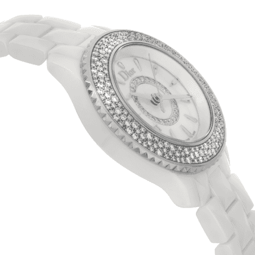 Christian Dior VIII MOP Hi Tech Ceramic Diamond Quartz Ladies Watch