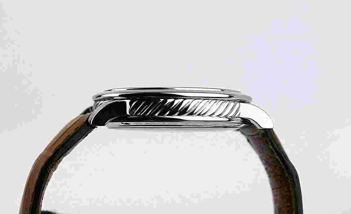 DAVID YURMAN STAINLESS STEEL & ST. SILVER WATCH COGNAC NEW BOXED $3200 SWISS