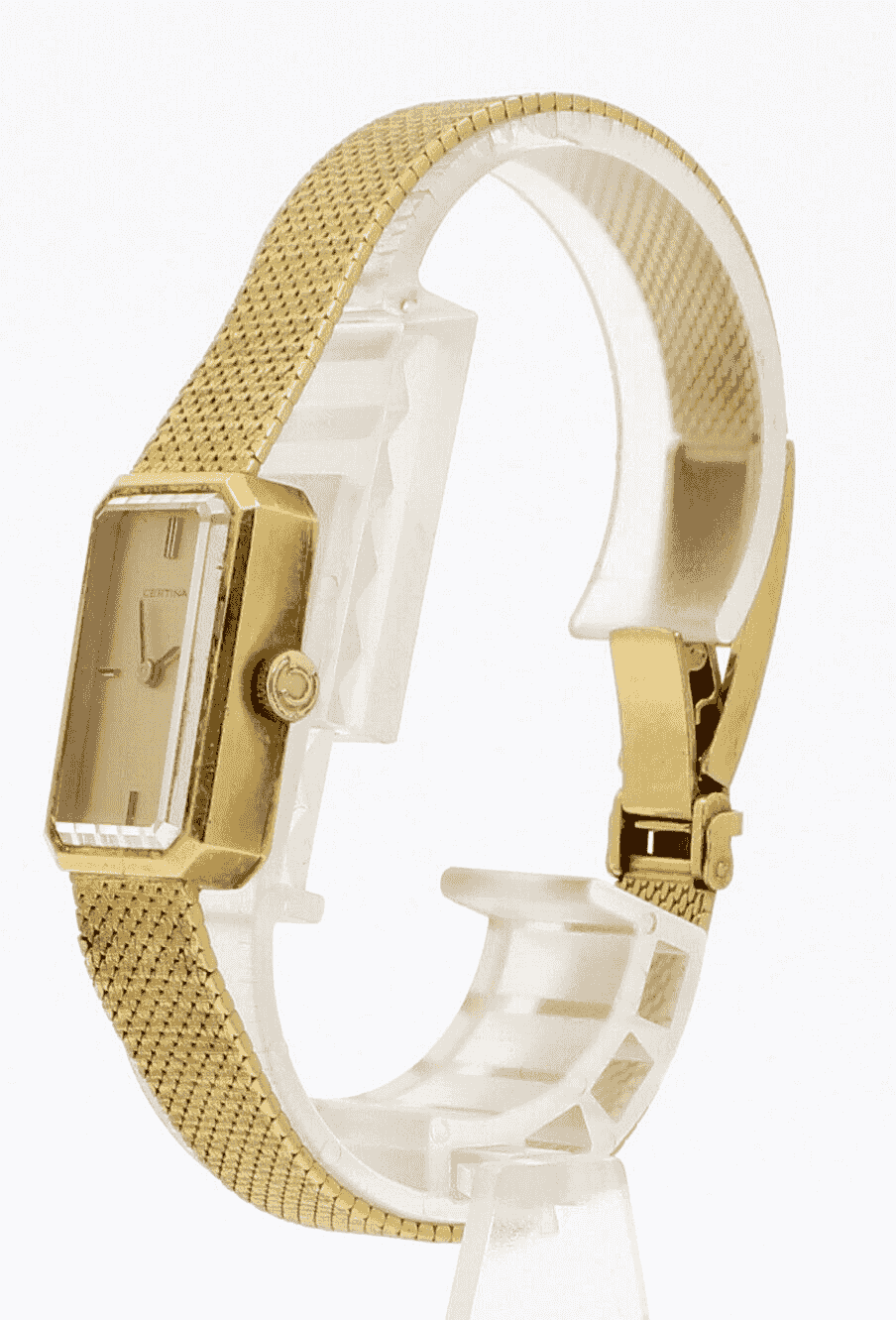 CERTINA 18k Yellow Gold Rectangle Manual Wind Ladies Dress Watch 41.4 Grams