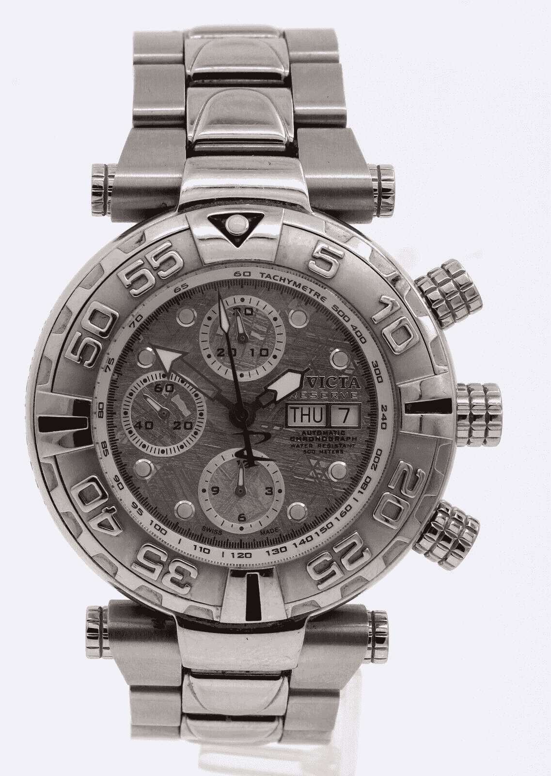 Invicta Subaqua Meteorite Dial Day Date Steel Automatic Watch