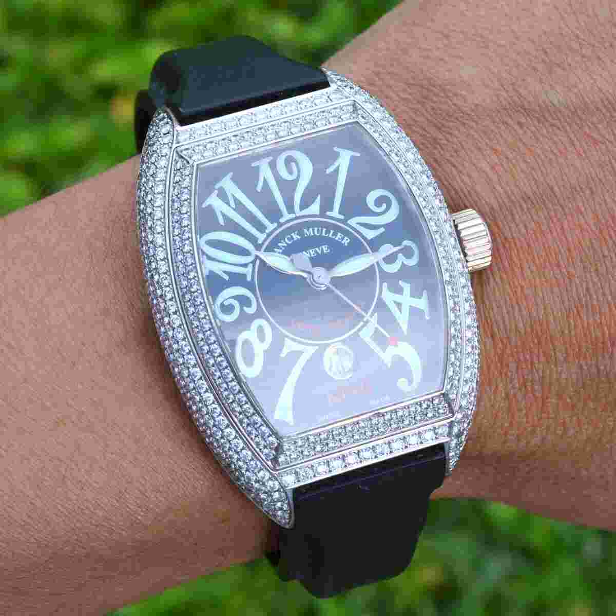 Franck Muller 8001 SC King Conquistador 18k White Gold Diamond Watch