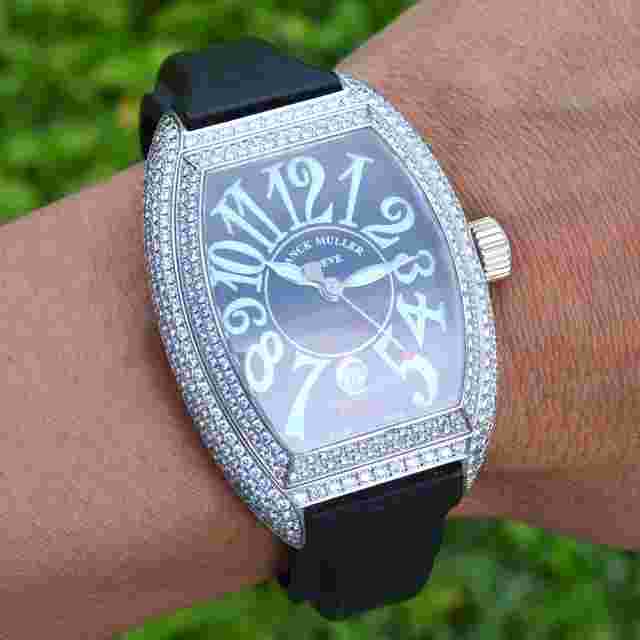 Franck Muller 8001 SC King Conquistador 18k White Gold Diamond Watch