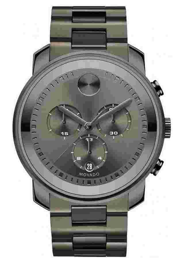 MOVADO MEN'S BOLD METALS 3600277 SWISS QUARTZ CHRONOGRAPH GRAY WATCH