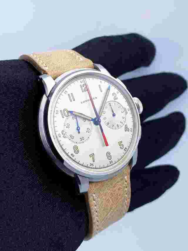 Longines Chronograph Silver Dial Vintage Mens Watch