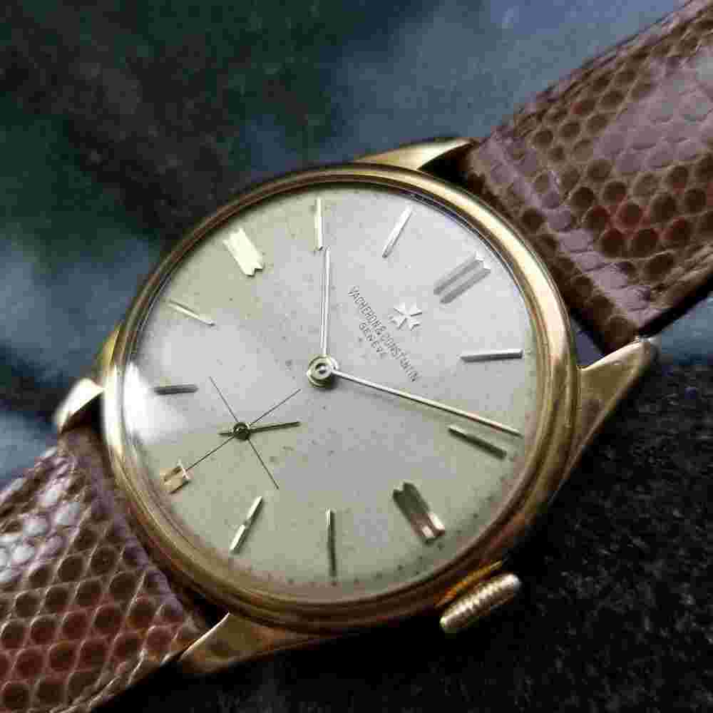 Men's Vacheron & Constantin 18K Gold Dress Watch 4066 Hand-Wind c.1950s MS233TAN