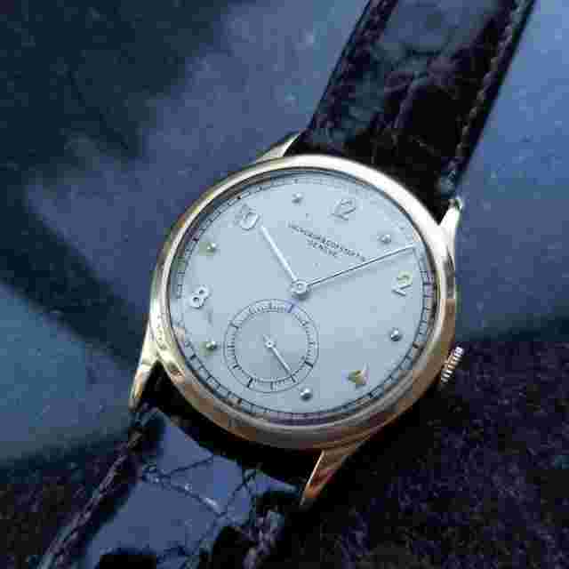 VACHERON CONSTANTIN Men's 18k Gold Geneve Hand-Wind c.1950s Swiss Vintage LV959