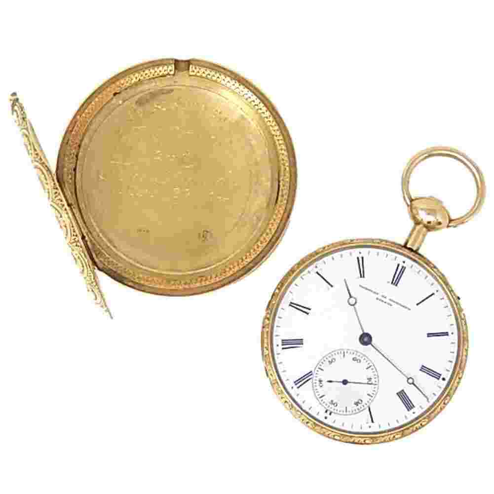 Vacheron Constantin Vintage 18k Yellow Gold Manual White Pocket Watch