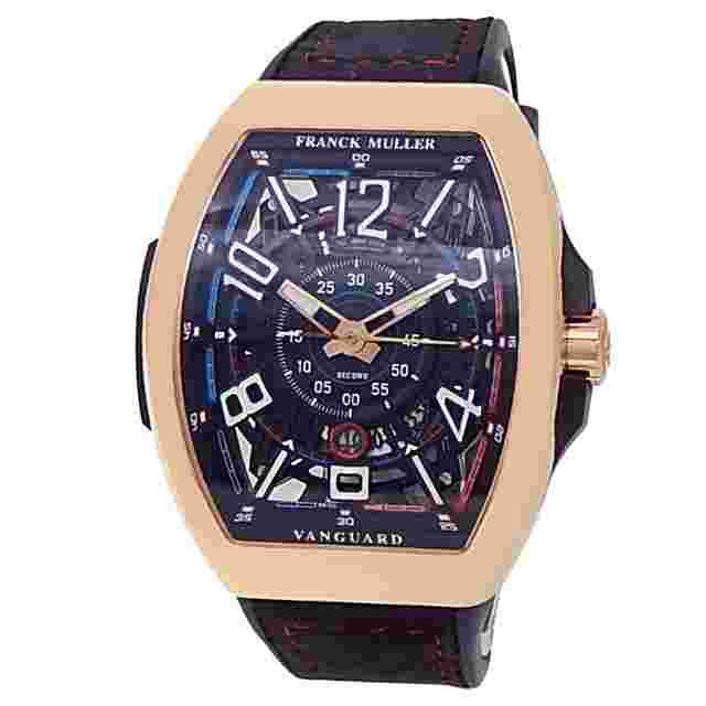 Franck Muller Vanguard Racing 18k Rose Gold Skeleton Watch