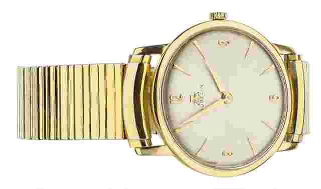 Gublin Vintage Yellow Gold 36mm watch engraved