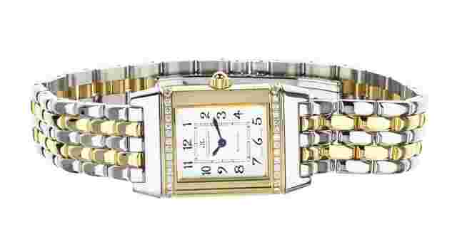 JAEGER LECOULTRE REVERSO FLORALE YELLOW GOLD STAINLESS STEEL 21X33MM 265.5.08