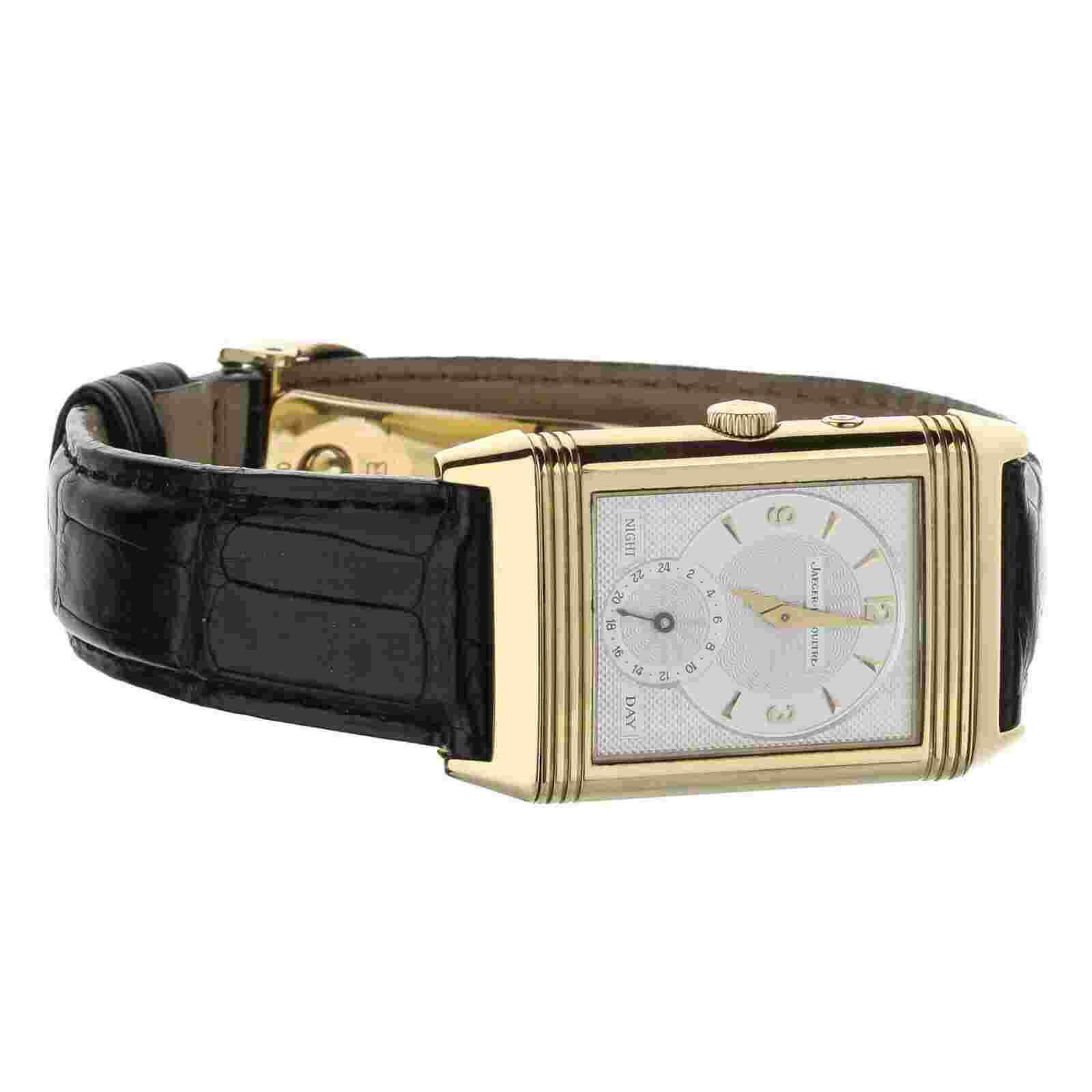 Jaeger LeCoultre Reverso Duoface Yellow Gold Alligator Manual Wind 26x42 270.1.5