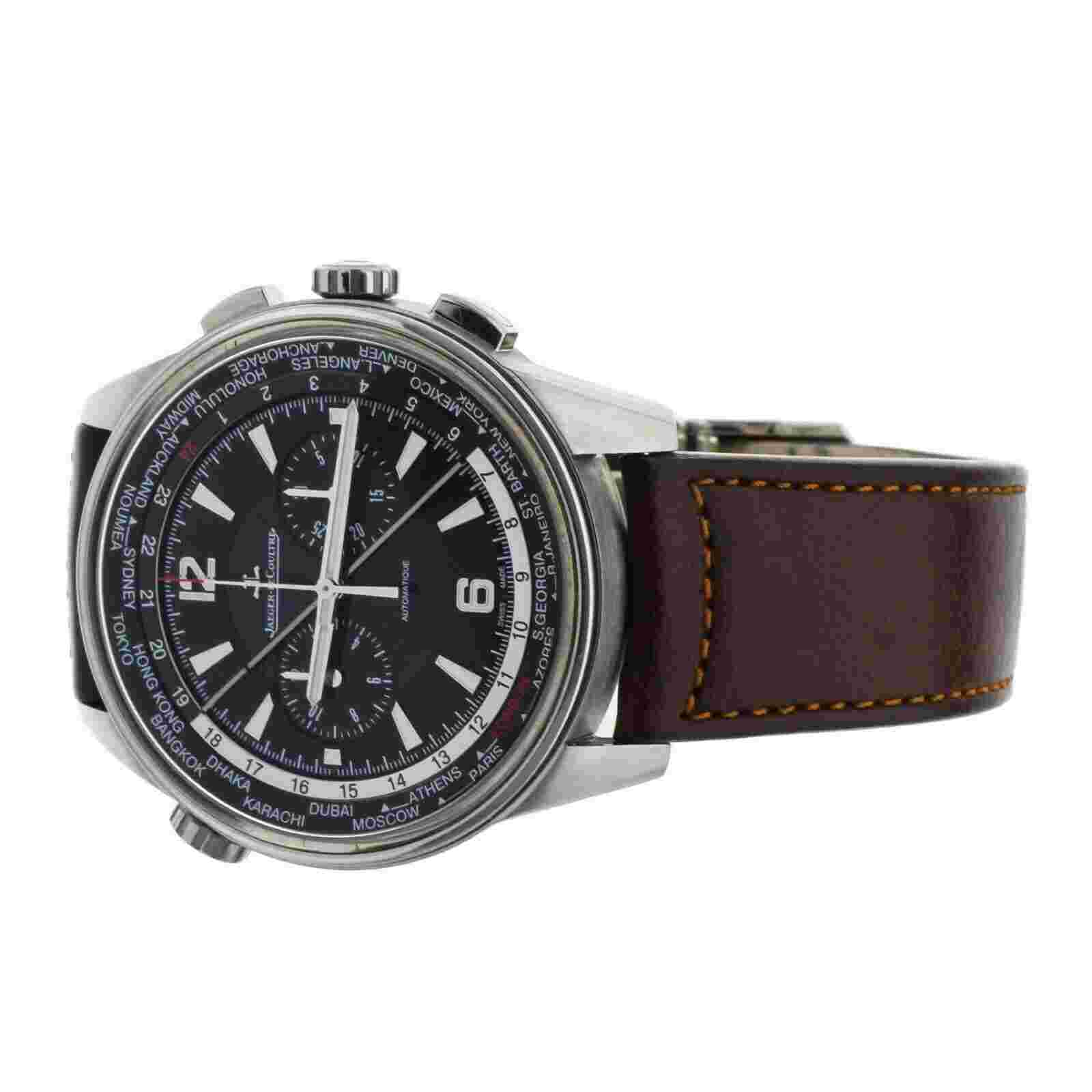 Jaeger LeCoultre Polaris Chronograph World Time Black 44mm