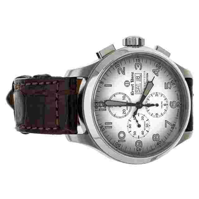 Ernst Benz John Varvatos White Vintage Dial Stainless Steel