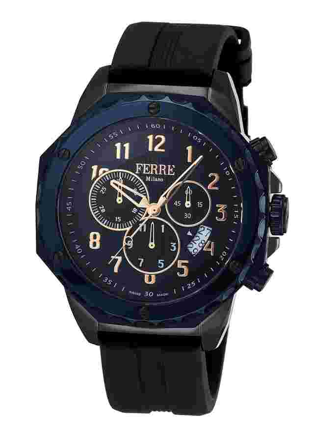 Ferre Milano Dark Blue Black Rubber FM1G071P0061 Watch
