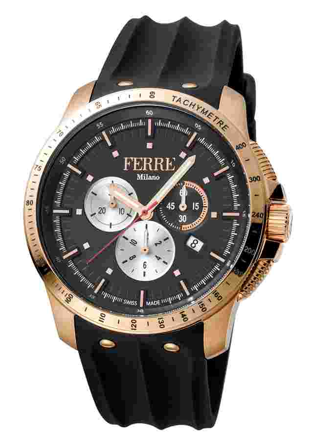 Ferre Milano Black Black Black Silicon FM1G078P0031 Watch