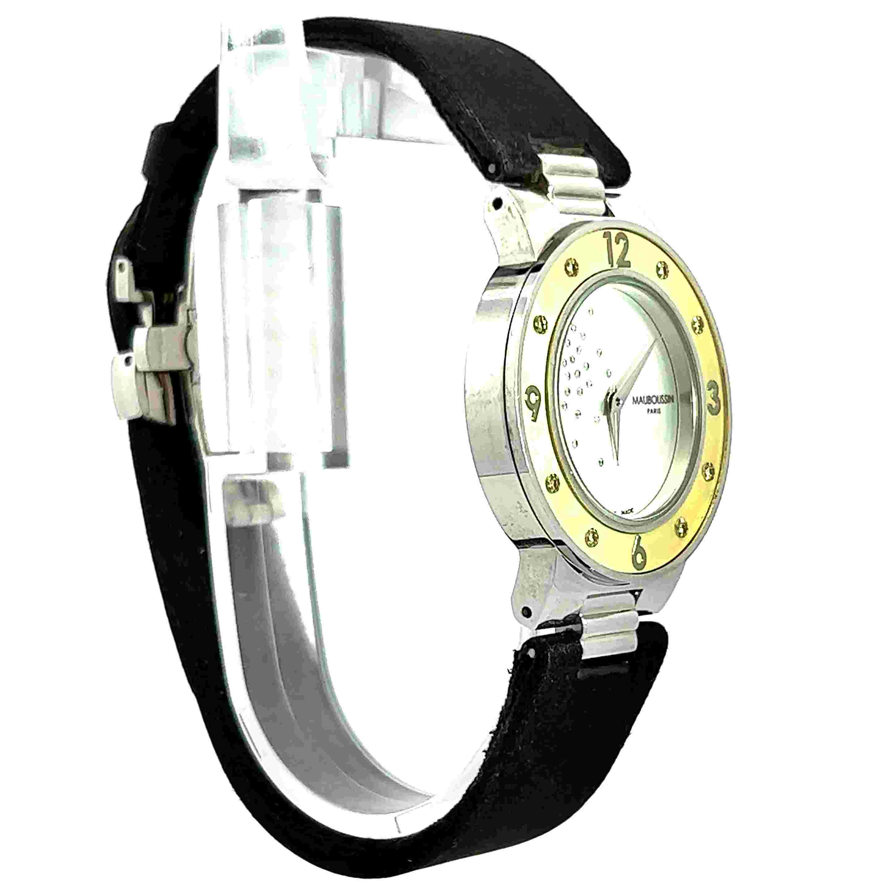 MAUBOUSSIN AMOUR LE JOUR SEVE Quartz 31mm Steel Diamond Watch