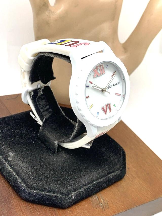 Juicy By Juicy Couture Women's Watch JC/1003 Quartz White Dial Rubber Band 38mm