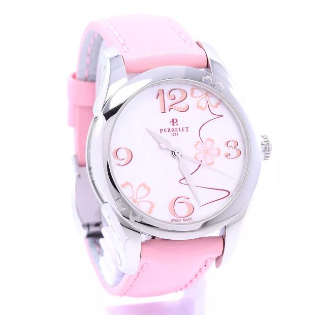 PERRELET Pink Mother of Pearl Limited 45748 Automatic Leather Womens Watch