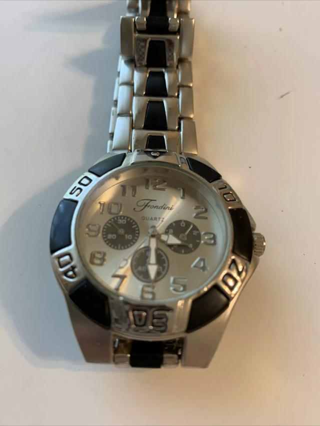 Fondini Stainless Steel Quartz Watch Swiss Parts "untested"