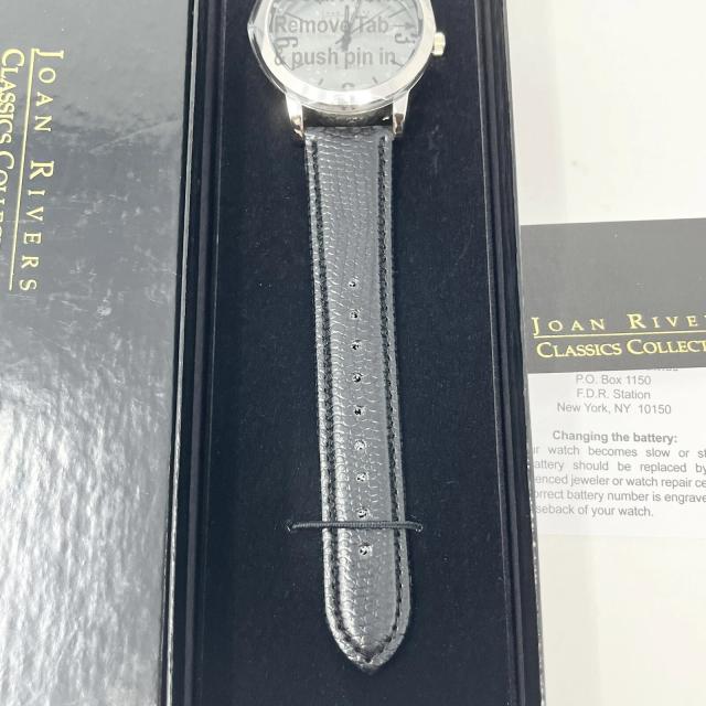 Joan Rivers Classics Collection Quartz Watch Leather Strap Estate Large
