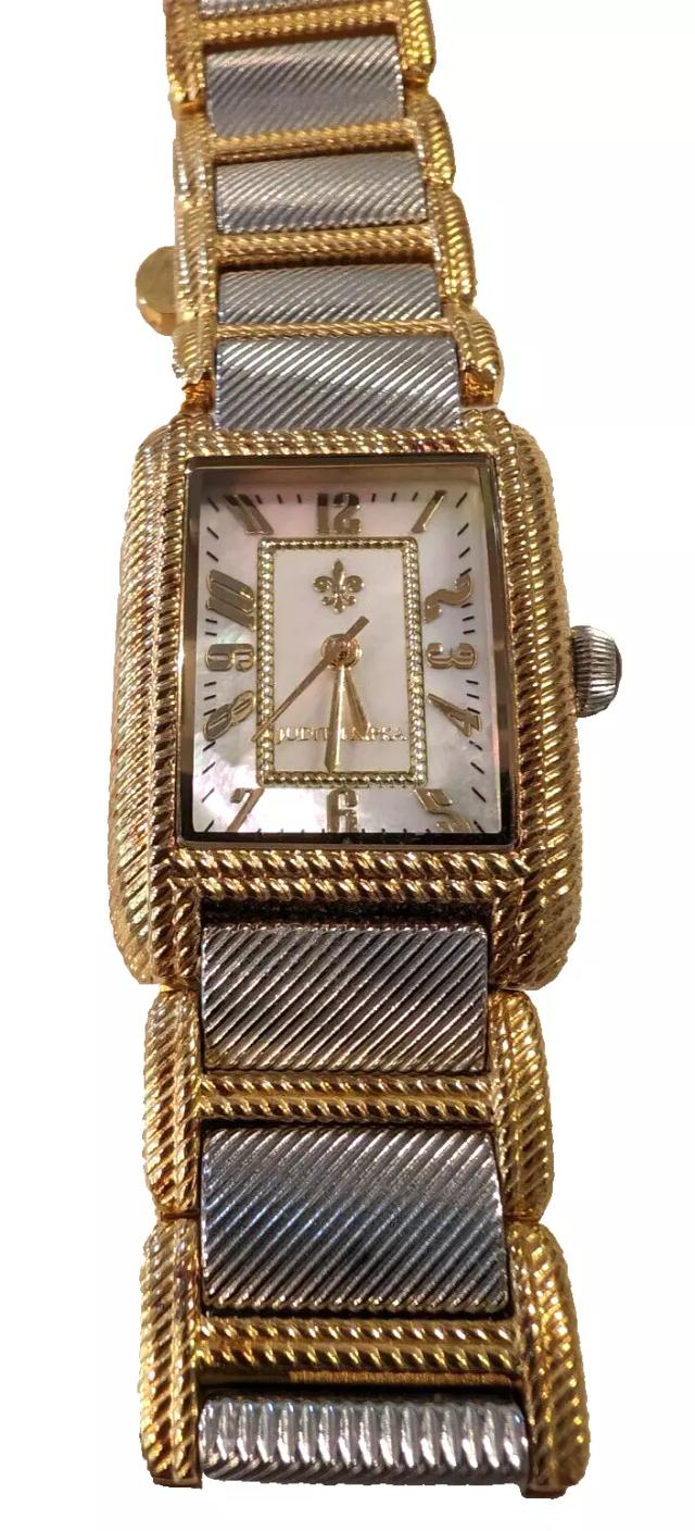 Judith Ripka Stainless Steel Lexington Watch Goldtone Silvertone size SMALL