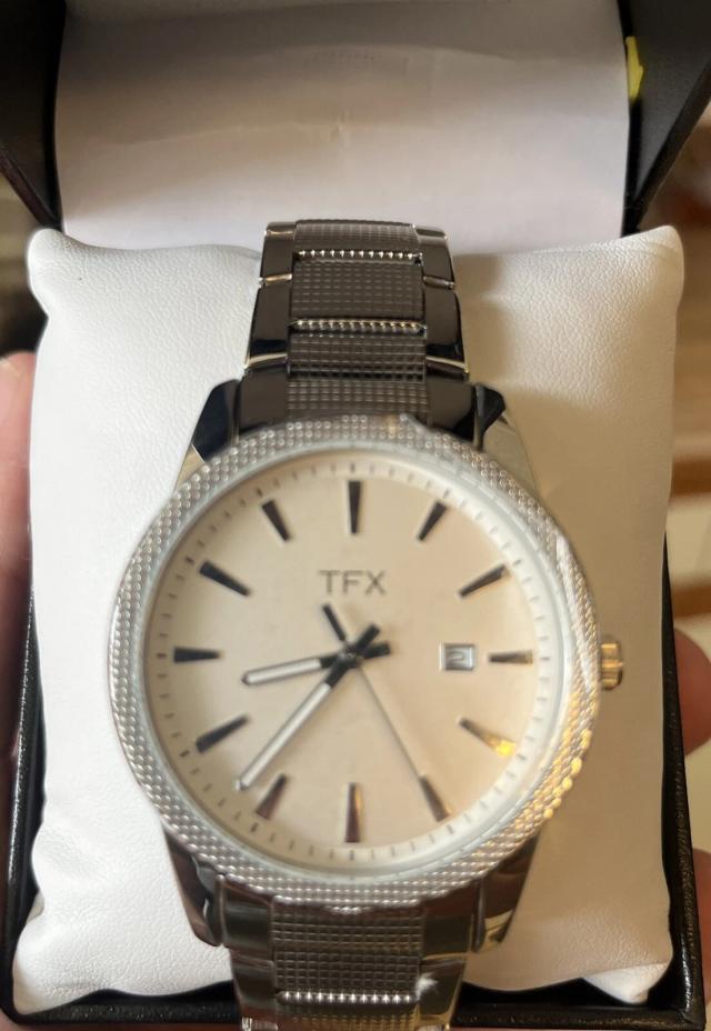 Women's TFX by Bulova Silver Tone Classic Steel Bracelet Watch, White Dial, 26mm