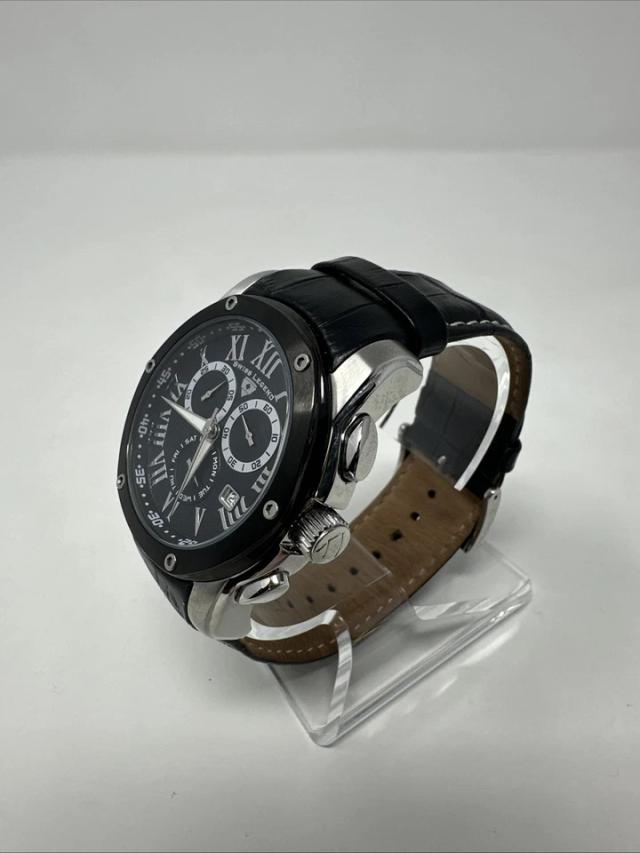 Swiss Legend Traveler Chronograph Men's 46mm Watch 10005-BB-01-SB New Battery