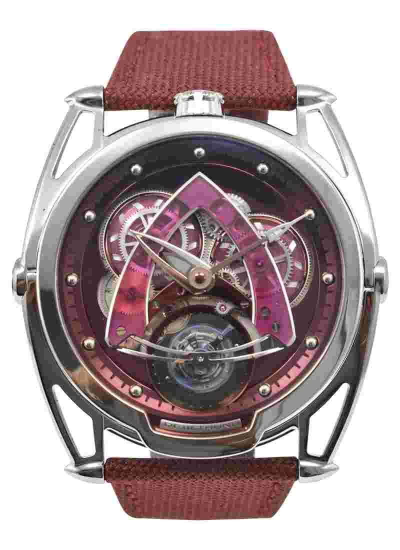 DB28 Steel Wheels Sapphire Tourbillon Bordeaux Color in Titanium