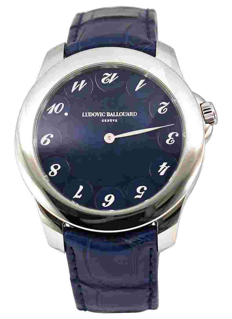 Upside Down with Blue Petrol North Africa Meteorite Dial w/ white numerals and hands