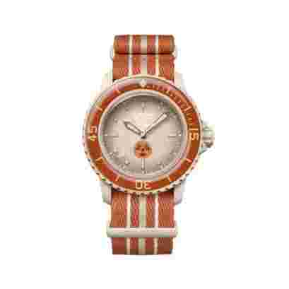 Blancpain X Swatch Scuba Fifty Fathoms Arctic Ocean SO35N100 Beige 42.3mm Unisex Watch