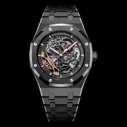 Audemars Piguet Royal Oak 15416CE.OO.1225CE.01 Double Balance Wheel Openworked 41mm Black Ceramic Men’S Watch