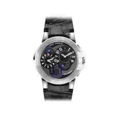 Harry Winston Ocean Dual Time 44Mm 18K White Gold Men’S Watch