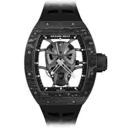Richard Mille Rm 52-06 Mask Black Carbon Tourbillon 42Mm Black Rubber Straps Men’S Watch