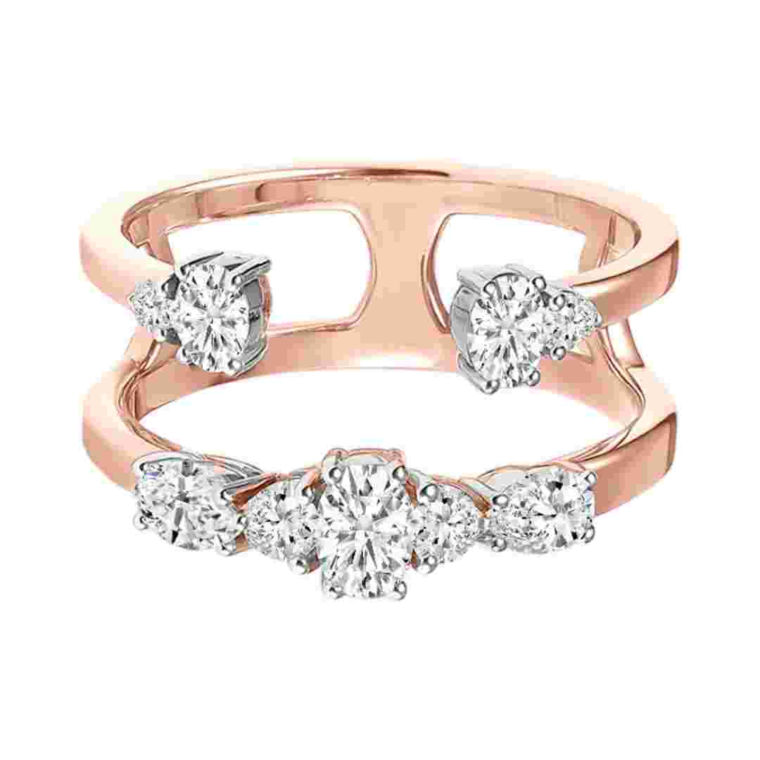 ROUND-OVAL RING- HRD-E-F/VS 0.87 CTS- A41R,Total Wt – 6.00gm
