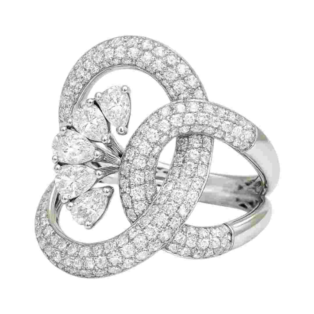 ROUND-PEAR RING-HRD-F-G/VVS-VS 1.76 CTS- A31R,Total Wt -6.52gm