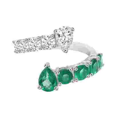 Round-Pear CS Ring – 2.37 CTS,HRD-G-H VS-SI,1046R,Total Wt – 4.71gm