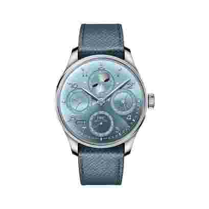 IWC Portugieser IW503703 Perpetual Calendar White Gold 44mm Horizon Blue Dial Men’s Watch